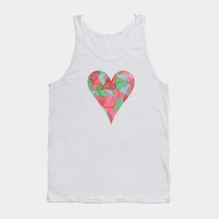 Stacked Watercolour Hearts Tank Top